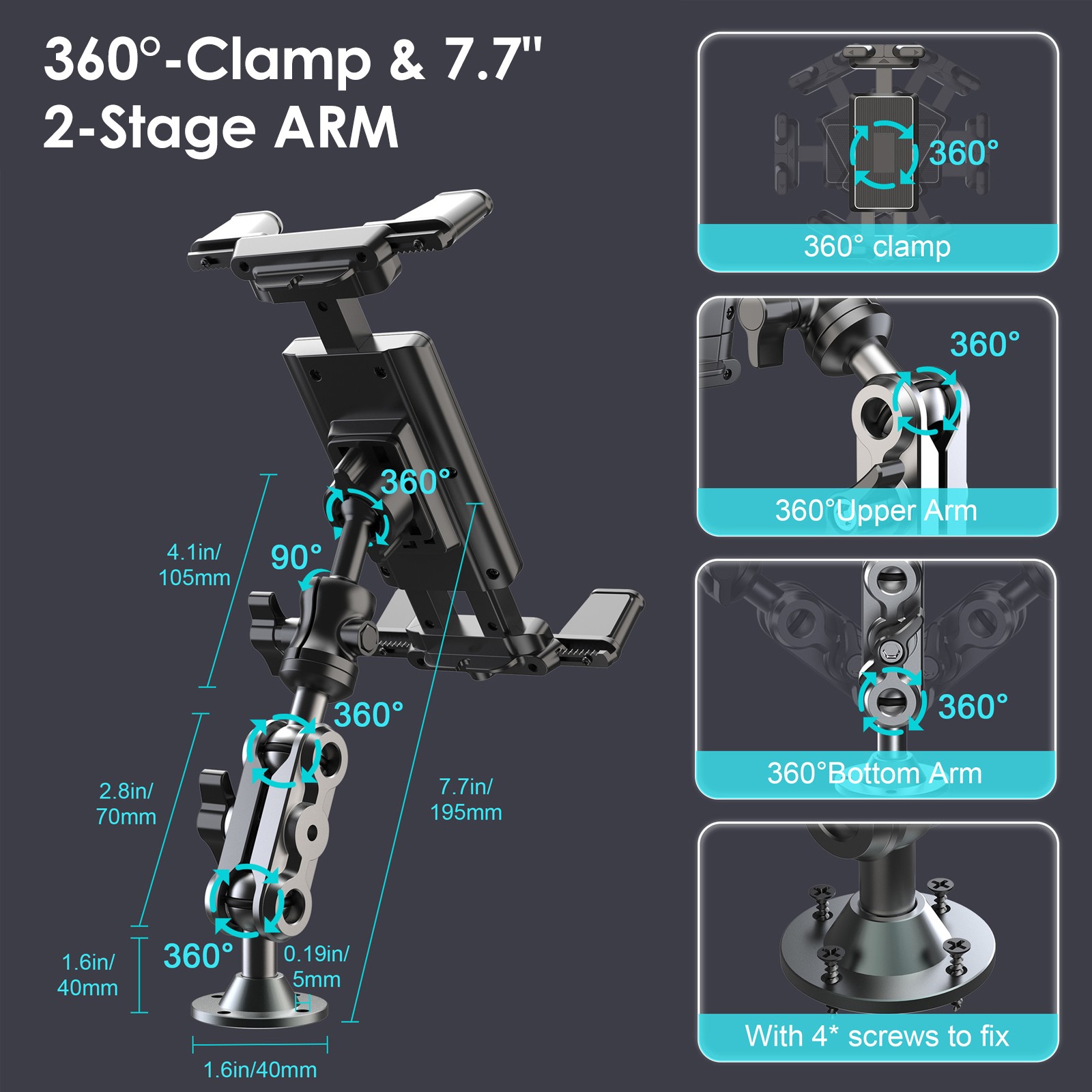 Tablet Mount for Truck Heavy D - Tablet Car Mount ulasan dan harga