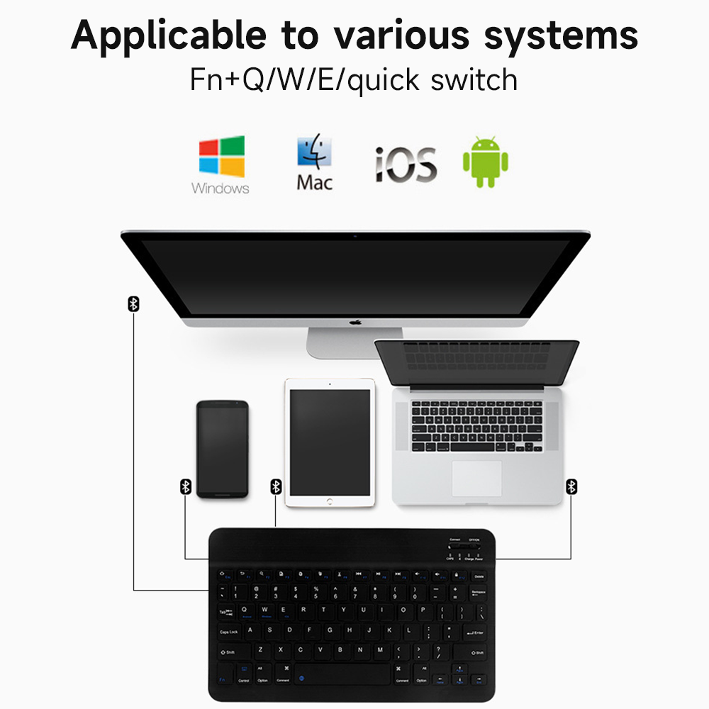 Bluetooth Keyboard for IOS And - Samsung Tablet With Accessories ulasan dan harga
