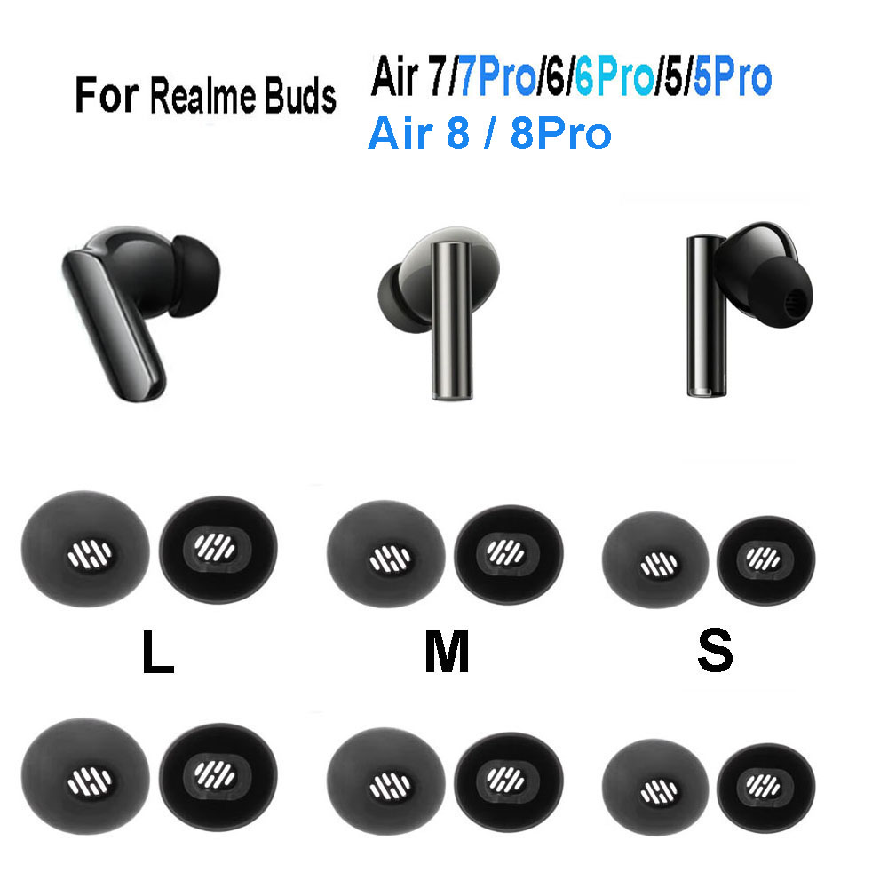 4PCS Silicone Ear Tips for Rea - Realme Tablet Accessories ulasan dan harga