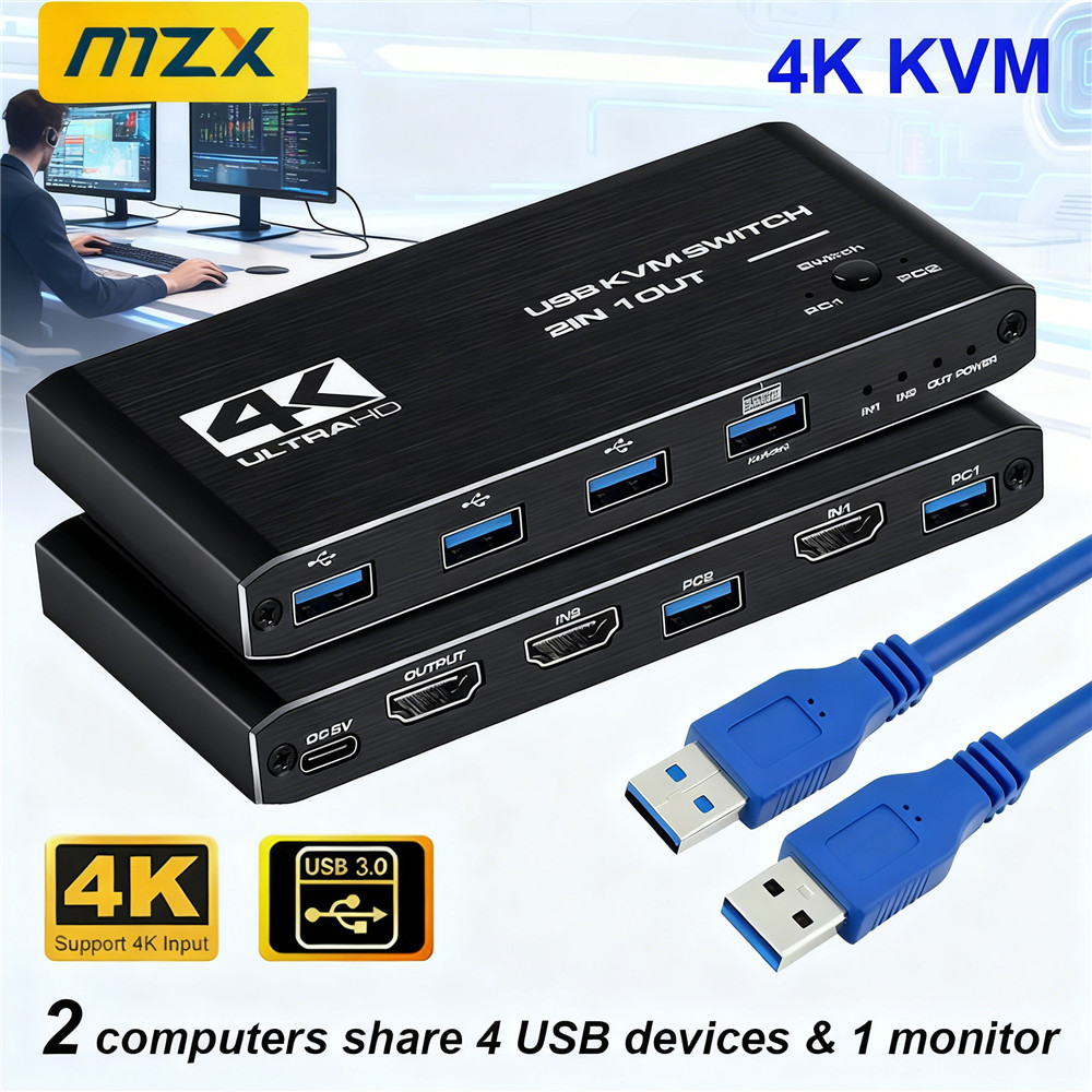 KVM Switch 4K 60Hz Switcher US - Tablet With All Accessories ulasan dan harga